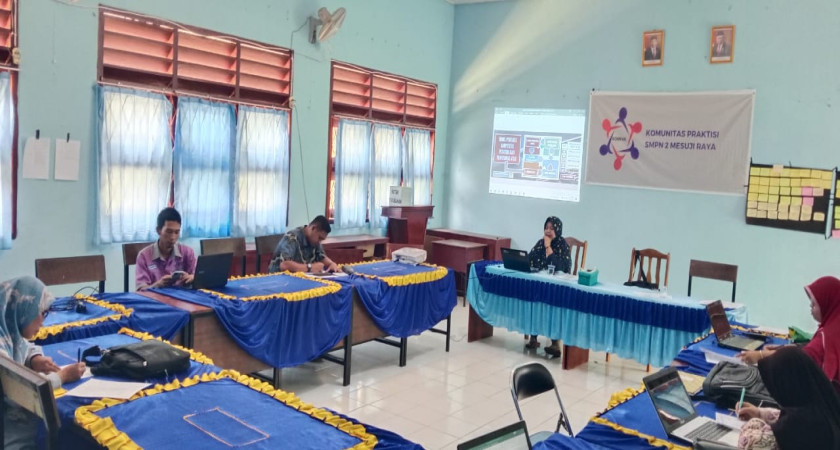 Implementasi PKG 360 menjadi agenda pertama komunitas praktisi SMPN 2 Mesuji Raya di tahun 2023