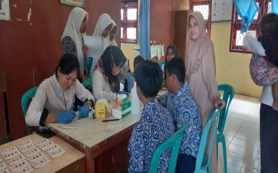 CEK GOLDAR AGENDA TAHUNAN POSYANDU REMAJA SMP NEGERI 2 MESUJI RAYA